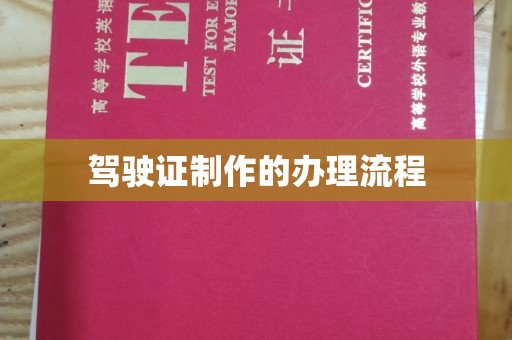 滨海驾驶证制作的办理流程