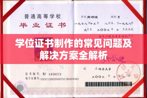 滨海学位证书制作的常见问题及解决方案全解析