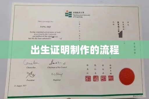 滨海出生证明制作的流程