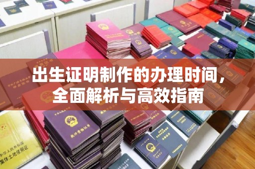滨海出生证明制作的办理时间，全面解析与高效指南