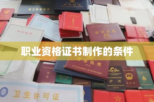 滨海职业资格证书制作的条件