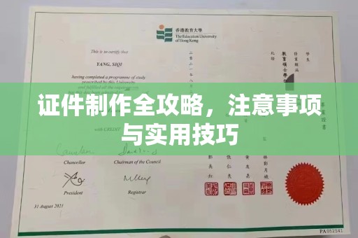 滨海证件制作全攻略，注意事项与实用技巧